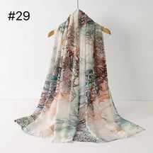 SS012 Printed Double Stitch Modal Hijab