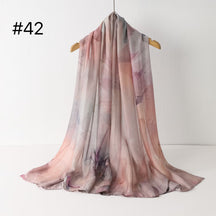 SS012 Printed Double Stitch Modal Hijab