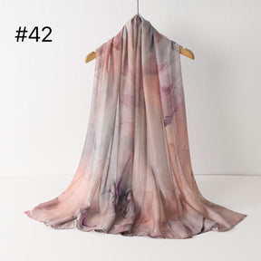 SS012  Modal Double Stitch Printed Hijab