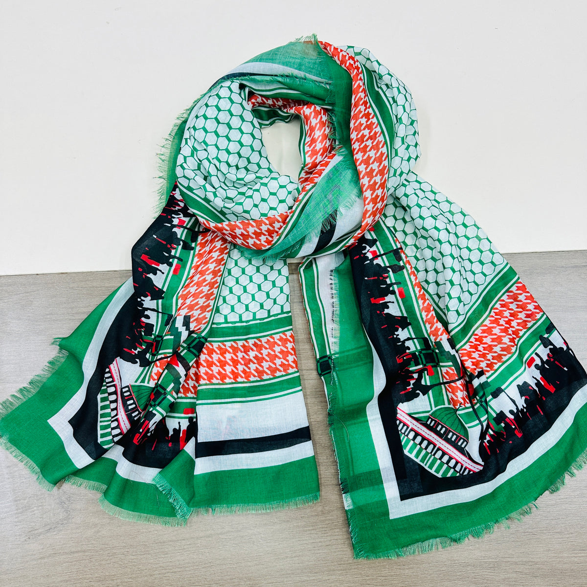 MYP05  printed hijab kuffiyeh  scarf