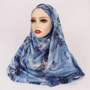 MYBD02  Starry sky quicksand printed scarf modal cotton headscarf