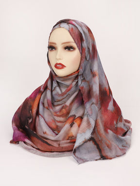 new 088   hot watercolorfloral  printed  hijab MOTAL COTTON