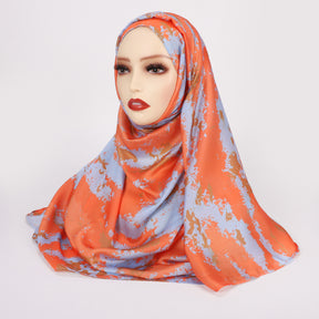 MYX012 Turmeric Tie-Dye Series tudung print tudung/selendang kapas poliester