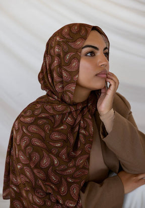 MY034-1  Hijab - moonlit paisley  hijab  printed hijab  hijab/tudung  printed scarf  printed sacrf