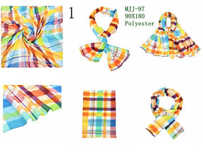 MYP050  Striped starry sky quicksand printed scarf