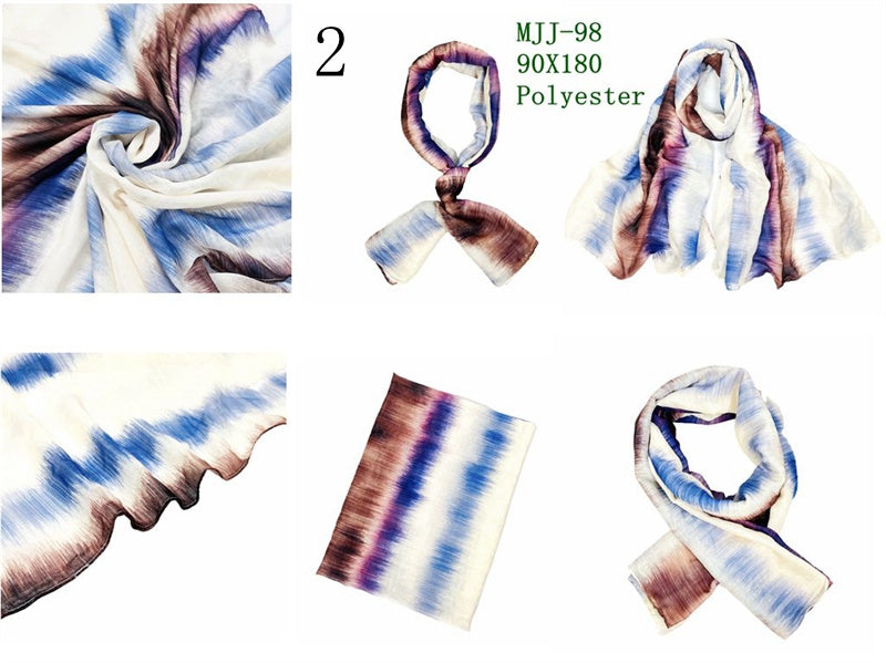 MYP050  Striped starry sky quicksand printed scarf