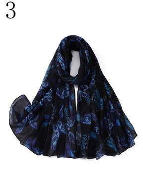 MYP034  Stylish butterfly Print scarf Comfortable casual scarf