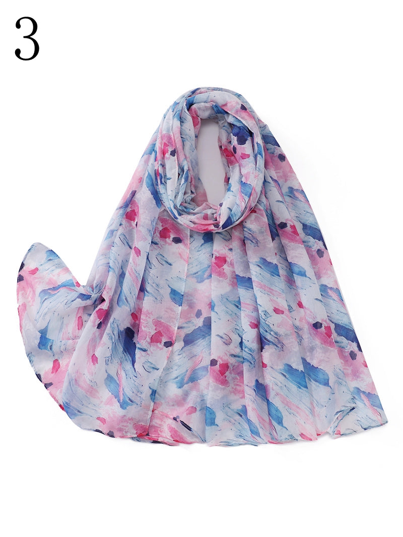 MYP032 Starry sky quicksand printed scarf thin floral floral