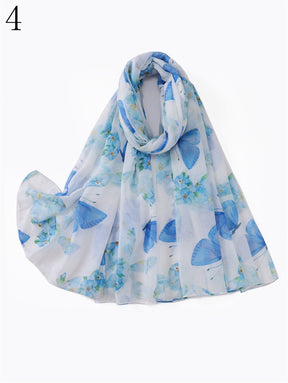 MYP029    Butterfly printed scarf thin floral floral floral