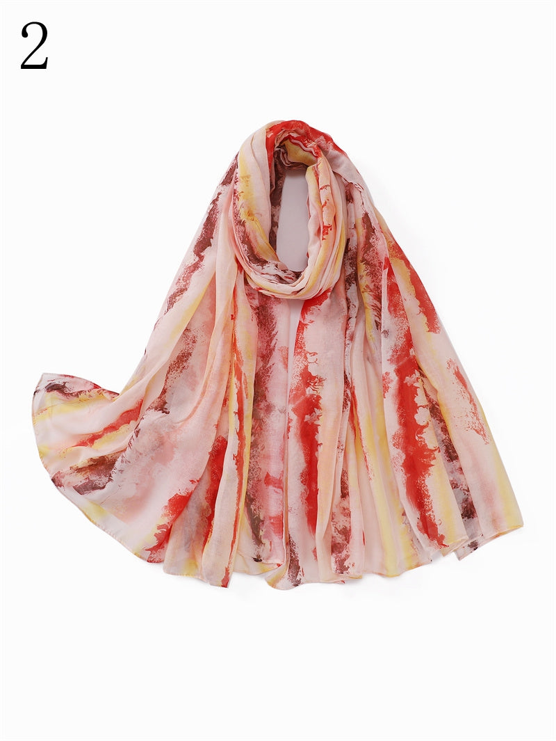 MYP021  Printed scarf Halloween pattern