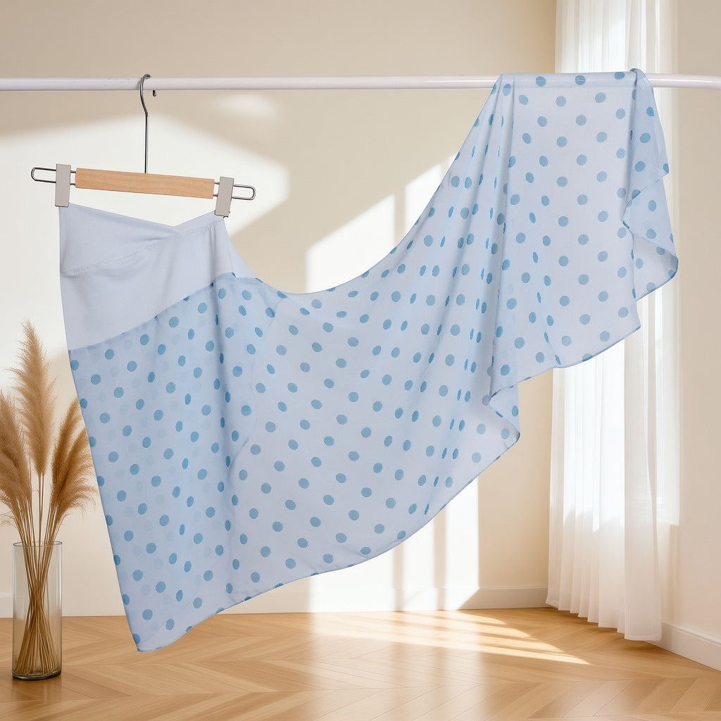 MLB5 Printed Plaid Heart Polka Dot Crystal Ramie Hijab