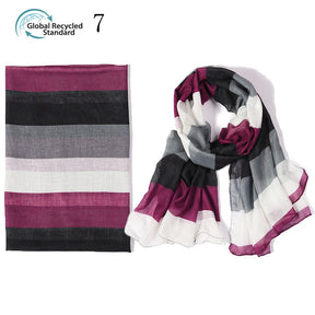 MYP038   Striped fashion printed scarf