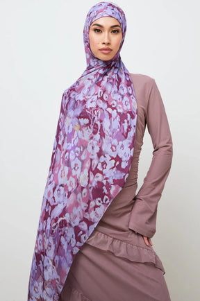 MY063  Hijab - Lavender Bloom  hijab  hijab/tudung  printed scarf  printed sacrf  printed hijab