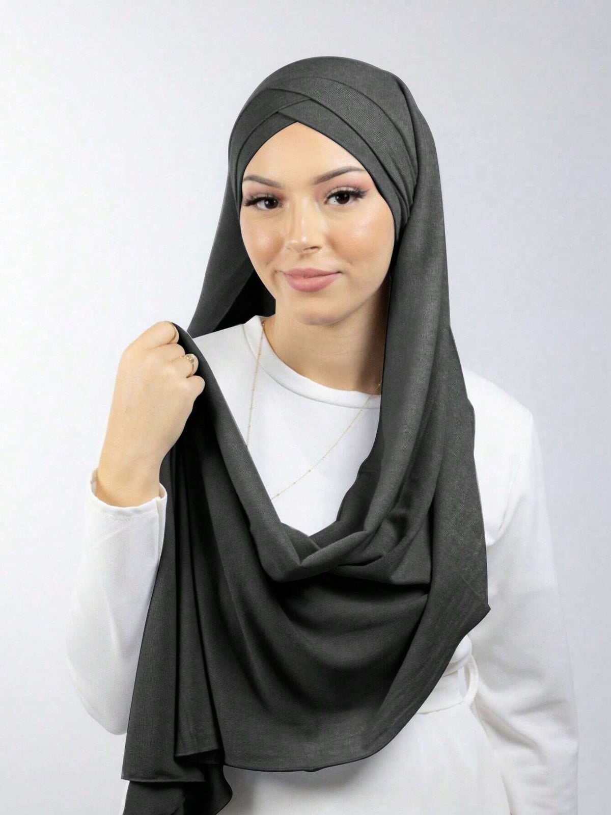H097 plain Modal instant hijab turban hat