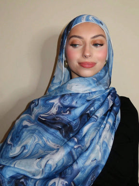 MY016  Bohemian style polyester-cotton printed hijab