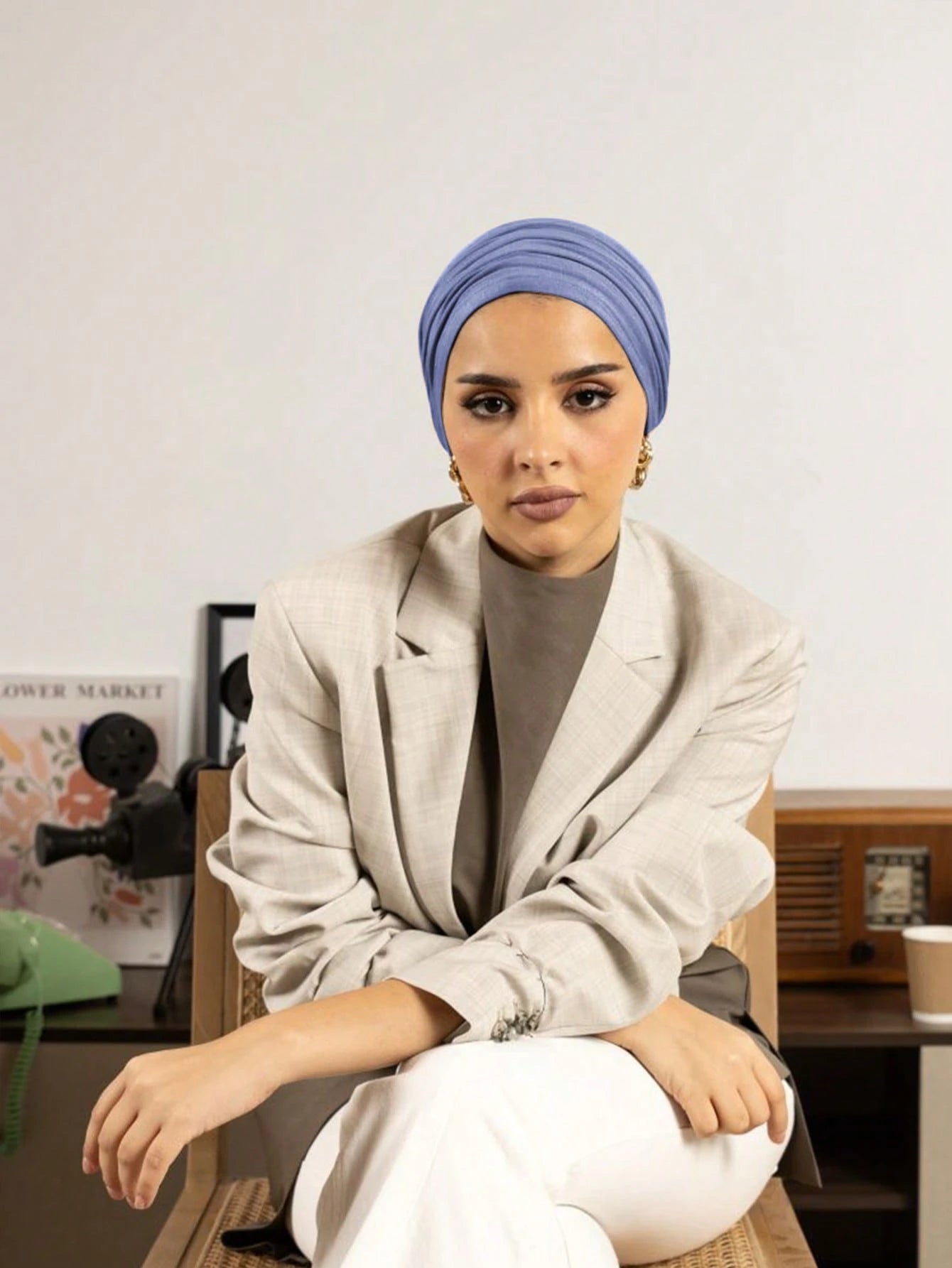 MY010 Multifunctional elastic solid color hijab