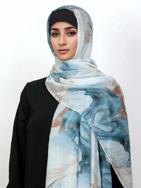 MY016  Bohemian style polyester-cotton printed hijab