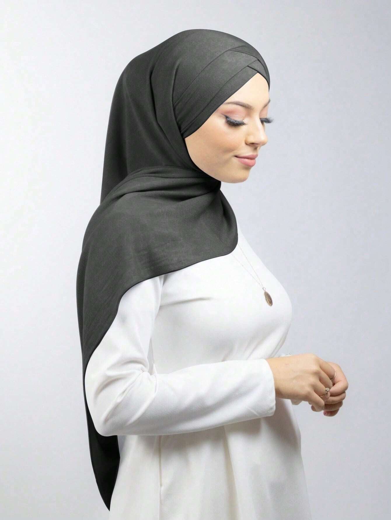 H097 plain Modal instant hijab turban hat