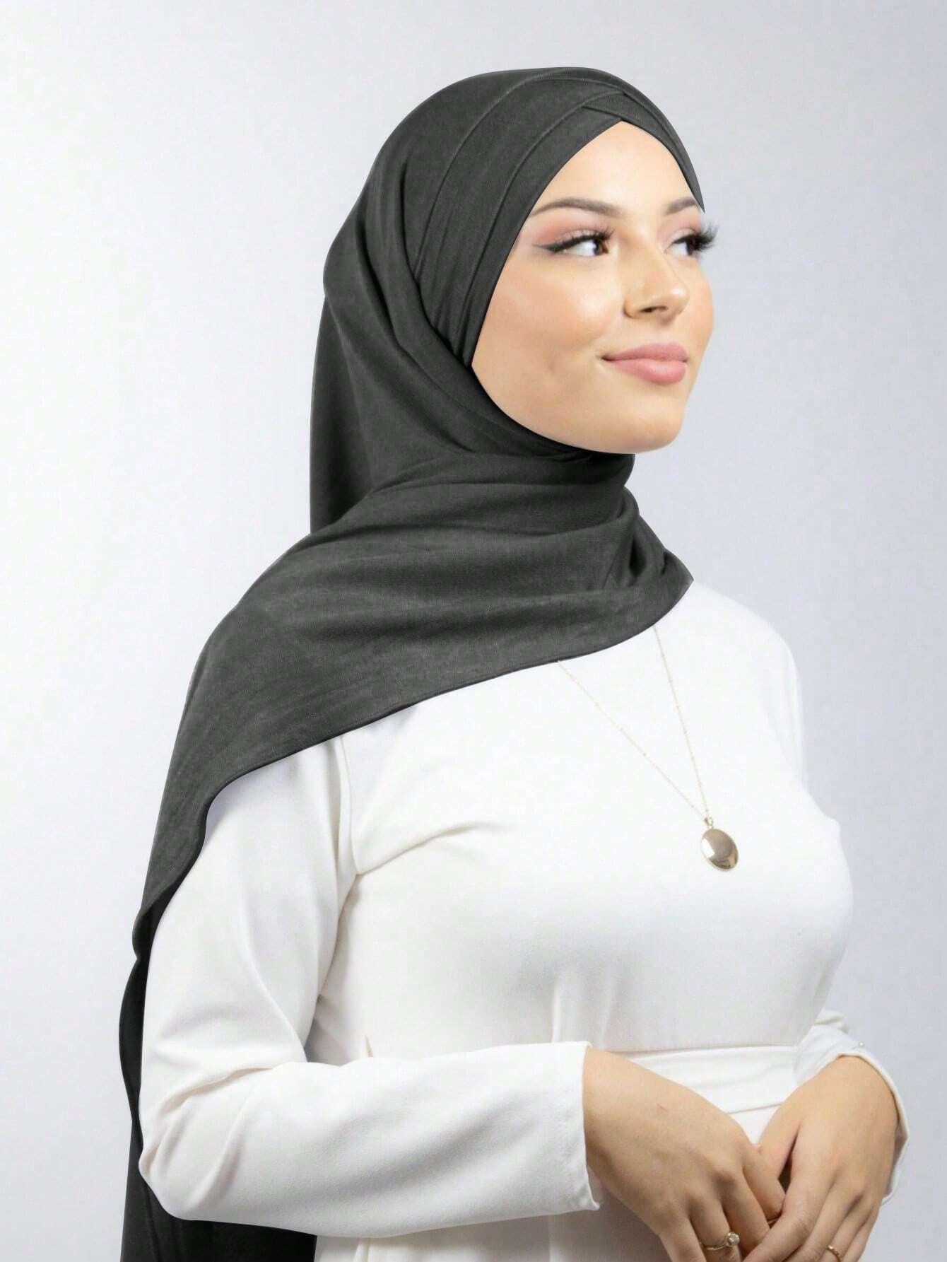 H097 plain Modal instant hijab turban hat