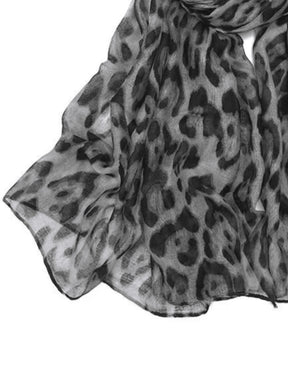 MY009  Polyester lightweight breathable leopard print hijab