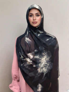 MY013，MY017  Soft digital printed modal customized printed hijab
