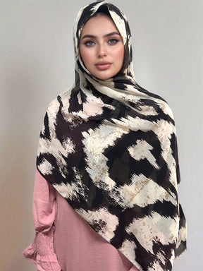 MY013，MY017  Soft digital printed modal customized printed hijab