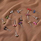 ZK104 Women's hijab pearl U-pins clip headscarf pins 12pcs/dozed