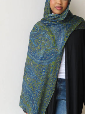 MYX026 Ethnic silk chiffon print scarf/hijab