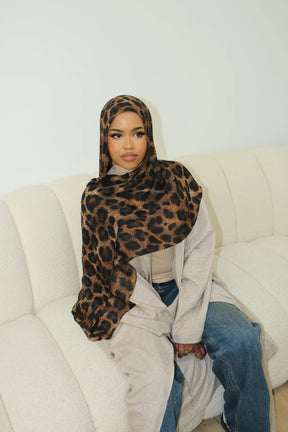 MYX027 Fashion Leopard Silk Chiffon Print Scarf/hijab