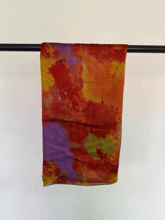 MYX024 Colorful silk chiffon printed scarf