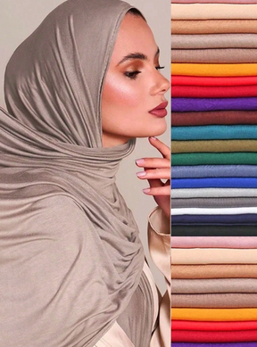 YW137 Mercerized cotton high quality plain modal JERSEY hijab  240G