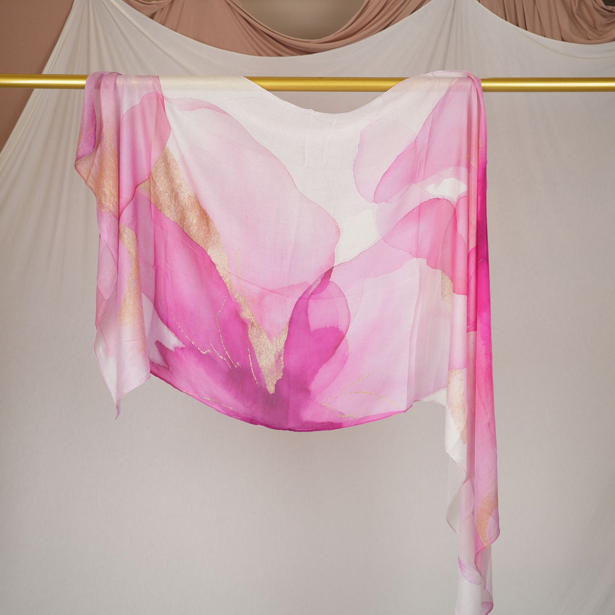 DL002  Double-Sided Modal Printed Single-Stitch Right-Angle Rolled-Edge Hijab