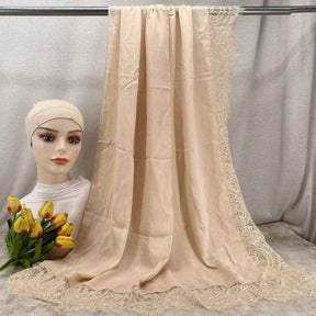 LSMDR  Elegant Plain Breathable Modal Hijab with Undercap Set - MOQ: 10 pcs/color