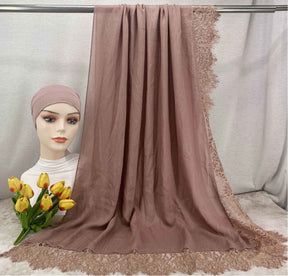 LSMDR  Elegant Plain Breathable Modal Hijab with Undercap Set - MOQ: 10 pcs/color