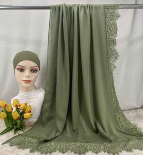 LSMDR  Elegant Plain Breathable Modal Hijab with Undercap Set - MOQ: 10 pcs/color