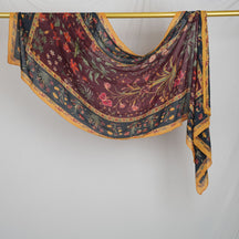 DL001  Double-Sided Modal Printed Single-Stitch Right-Angle Rolled-Edge Hijab
