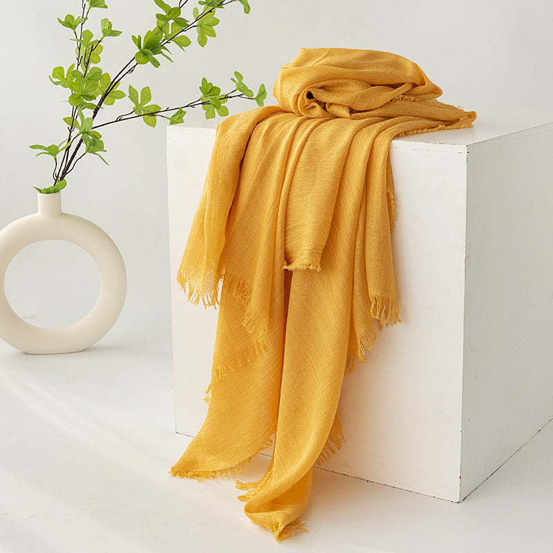 FH24-5559 Cotton and linen scarf for women in spring and autumn hijab/Scarf