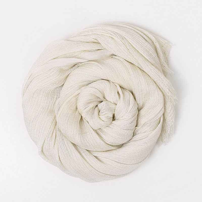 CCX-01  Breathable Textured Rayon Hijab with Raw Trim