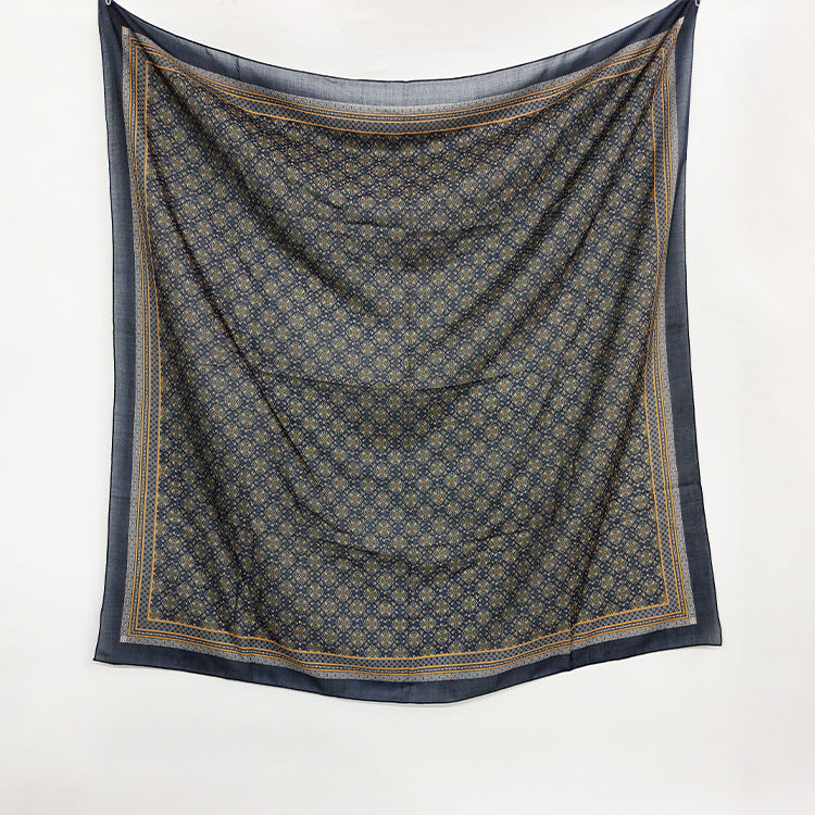 G1045 110*110cm  Quick-Dry Sun-Shading Voile Printed Square Scarf