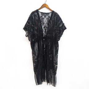 00056 Hollow lace shawl V-neck all-match tassel lace