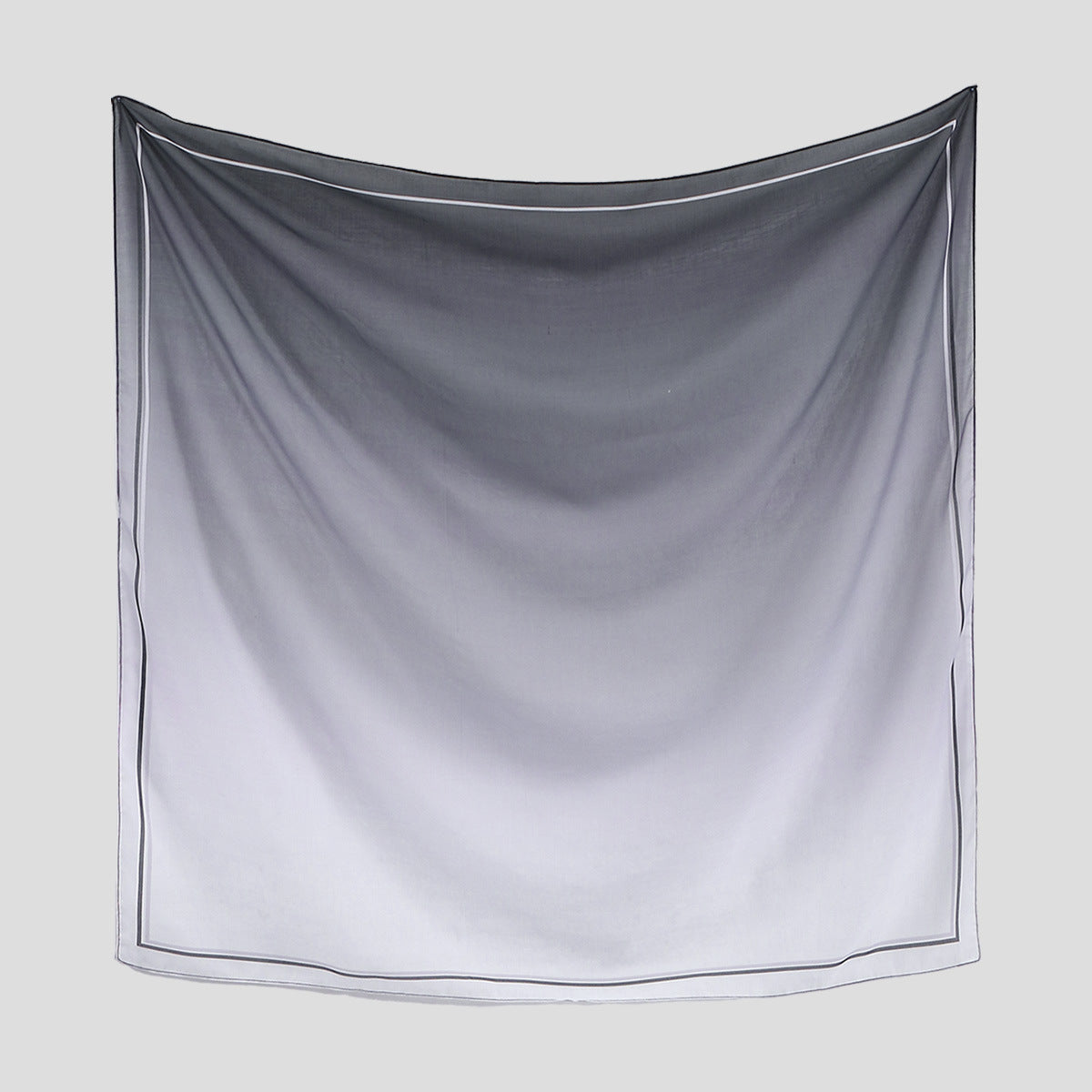 FH180  110*110cm Printed Voile Ombre Border Women’s Square Scarf