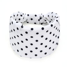 001  Fashion Polka Dot Wide-Band Polyester Headband