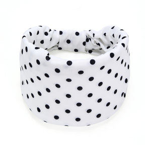 001  Fashion Polka Dot Wide-Band Polyester Headband
