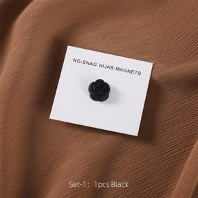 SP57  Camellia strong magnetic buckle silk scarf buckle collar clip brooch shawl dual-purpose female anti-exposure magnetic buckle   plain hijab  hijab/tudung  hijab pins  Pins  magnet