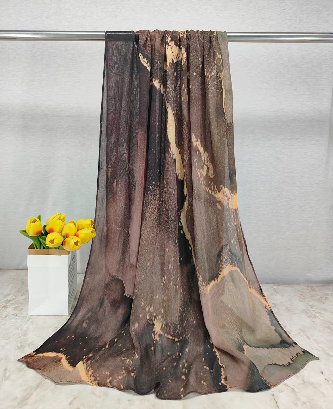 MYE001  Watercolor Modal Cotton Digital Print Scarf