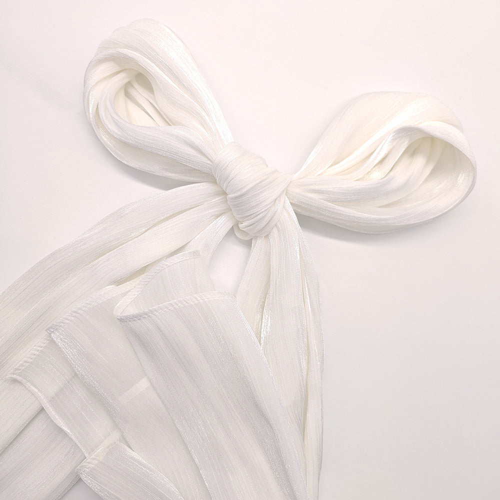 JS005  Island Satin Crepe Long Scarf