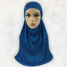 HY016  Plain Mercerized Cotton Jersey Instant Hijab + Jersey Cap Set