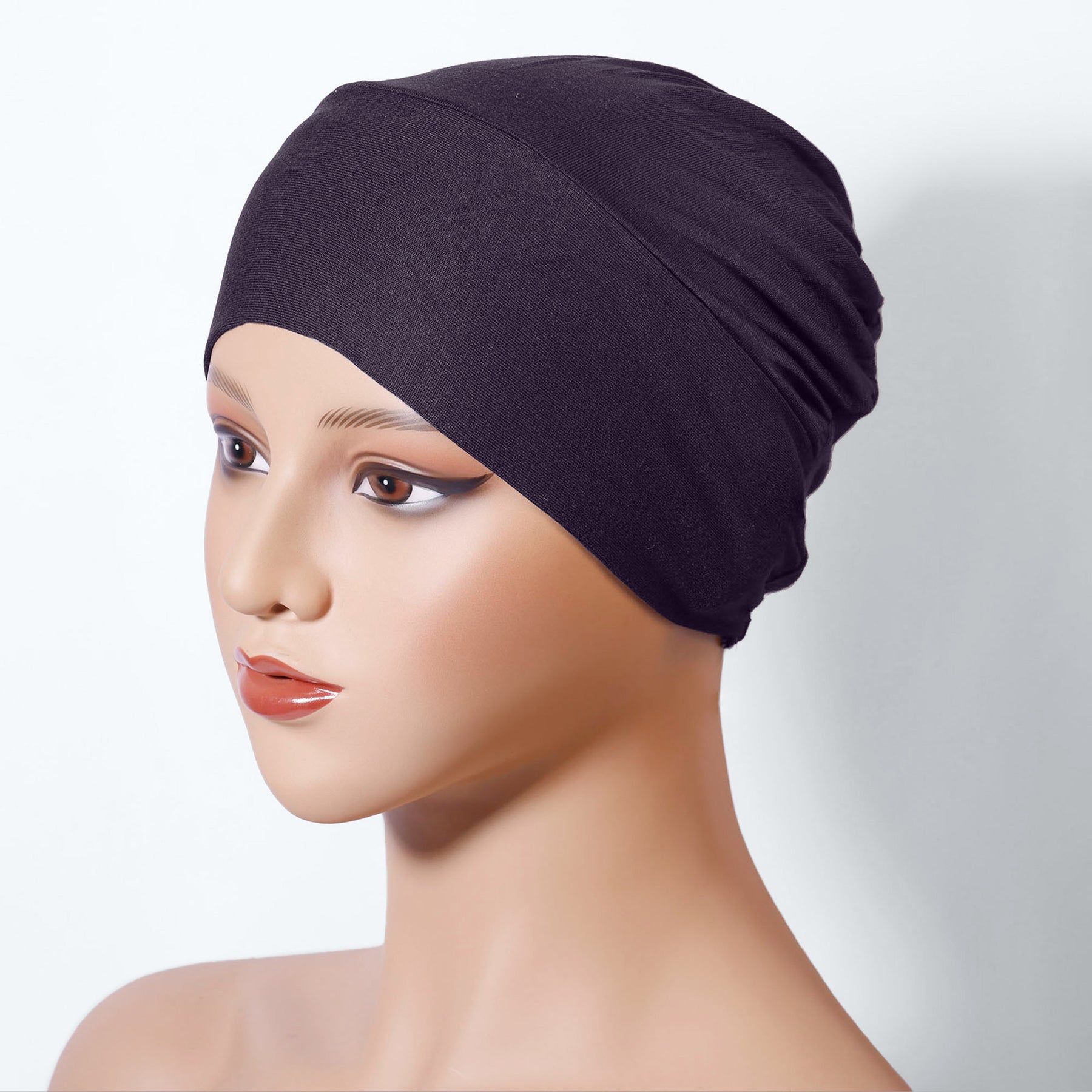 SG-01  Headscarf hat women's mercerized cotton base cap Muslim head cap can hide hair elastic cap high elastic  instant hijab    plain hijab