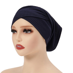 MSL028 Fashion bottom hat threaded cotton solid color headscarf