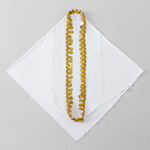 SW135  Plain Crystal Linen Round Gold Sequin Instant Hijab